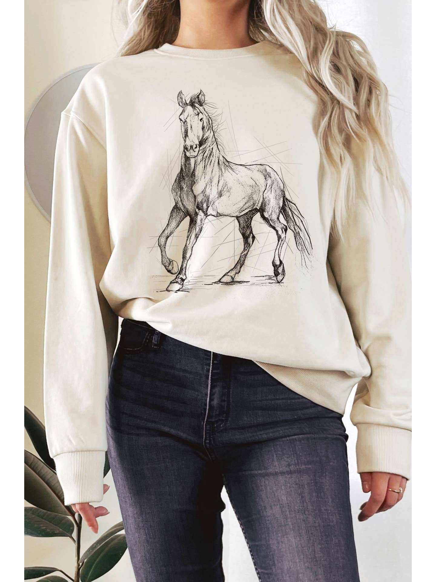 Horse Sketch Sweatshirt
